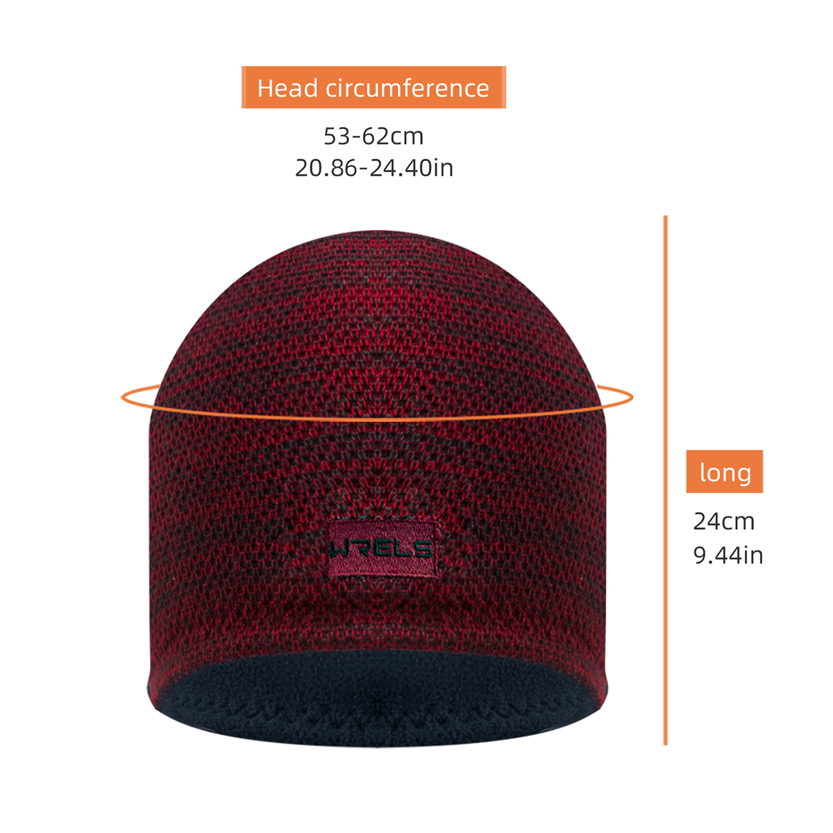 WRELS Double-Sided Knitted Pullover Beanie Hat – Warm, Thickened, Windproof & Sun-Proof Elastic Cycling & Ski Cap