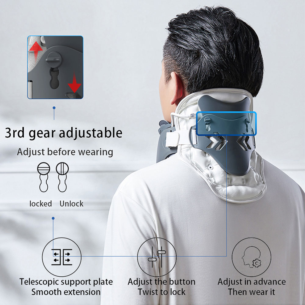 Neck Care Cervical Collar: Vertebra Stretch Inflatable Traction Device