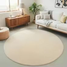 Round Coral Velvet Area Rug Extra Thick Non Slip Kids Play Mat Soft Floor Carpet