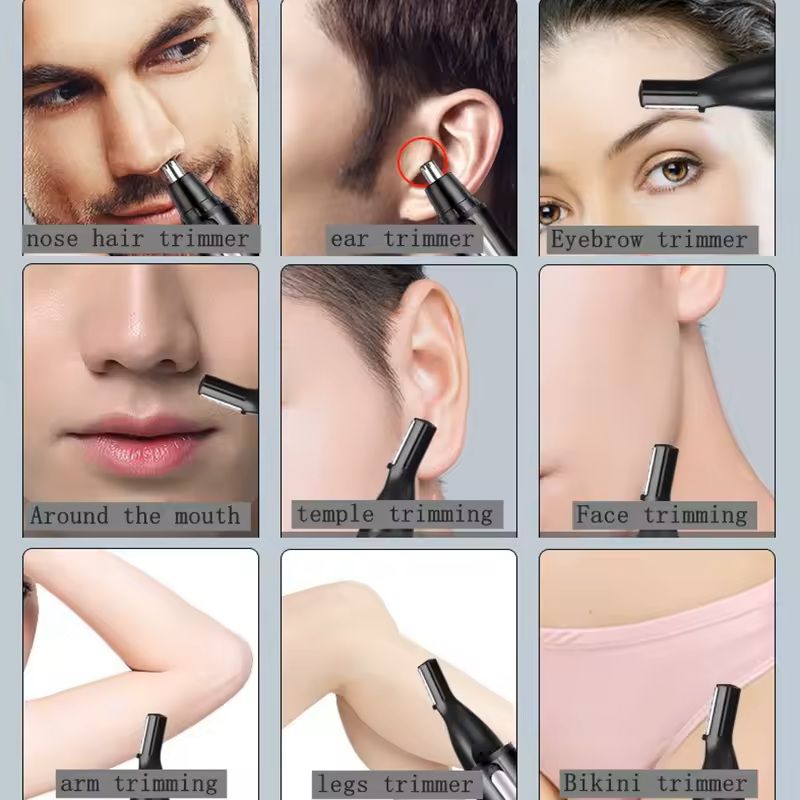 All in 1 Rechargeable Nose Ear Hair Trimmer Grooming Kit