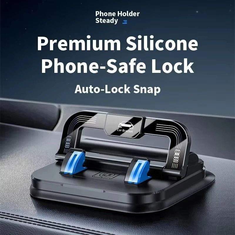 360° Rotatable Dashboard Phone Mount Universal Vehicle Mobile Holder – High-Stability Bracket with Luminous Number Plate