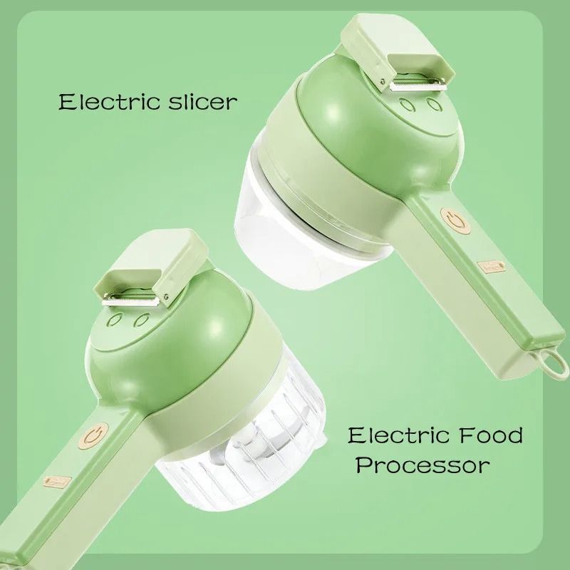 4 in 1 Electric Vegetable Cutter Wireless Food Chopper and Garlic Masher