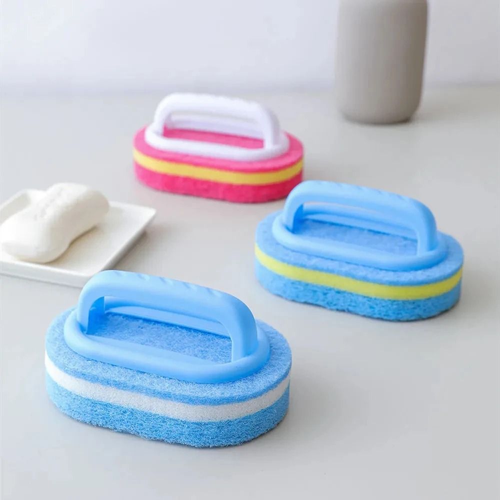 Magic Handle Cleaning Brush Sponge for Kitchen Bathroom and Toilet