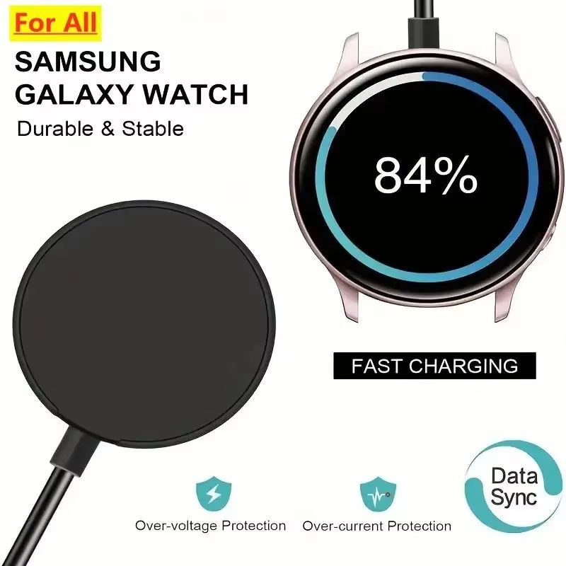 Wireless Charger Dock for Samsung Galaxy Watch 3–8 Series – Fast USB Type-C PD Charging Station