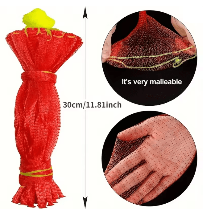 GrowNet Heavy Duty Plastic Garden Netting 100 Pack for Vertical Support and Crop Protection