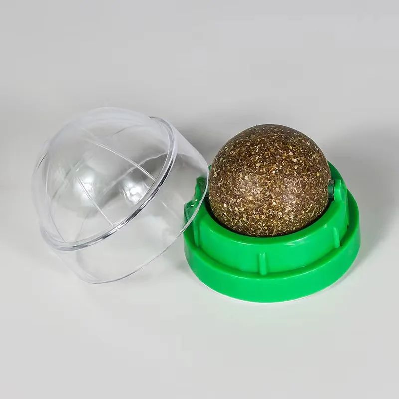 Wall-Mounted Catnip Ball Toy – Natural Cat Grass Treat & Self-Grooming Scratcher