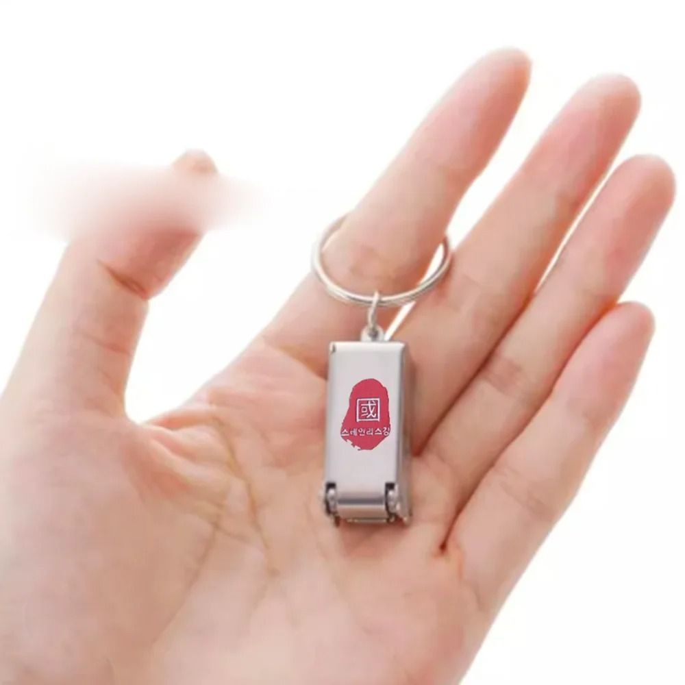 Stainless Steel Folding Pocket Nail Clipper Keychain