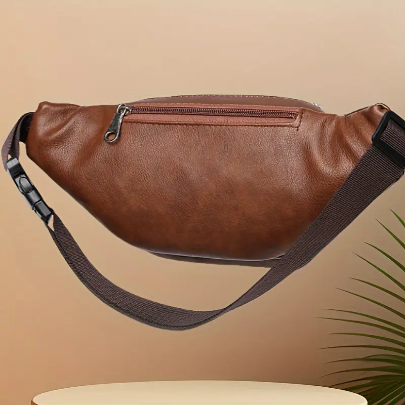 Mens Leather Waist Bag Stylish Sport Cross Body Shoulder Bag