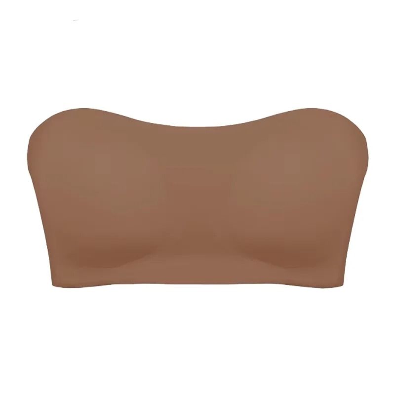 Strapless Push-Up Bra – Seamless Ice Silk Invisible Top with Removable Padding & Anti-Slip Design