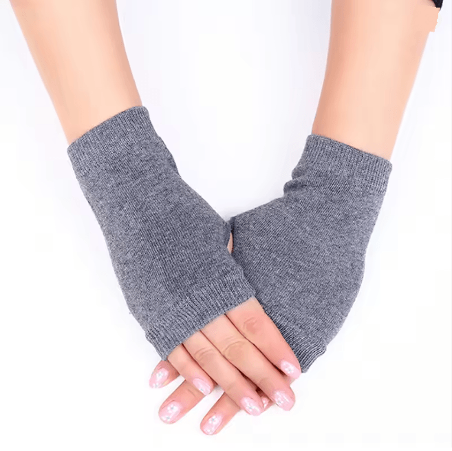 Chunky Knit Faux Wool Fingerless Gloves