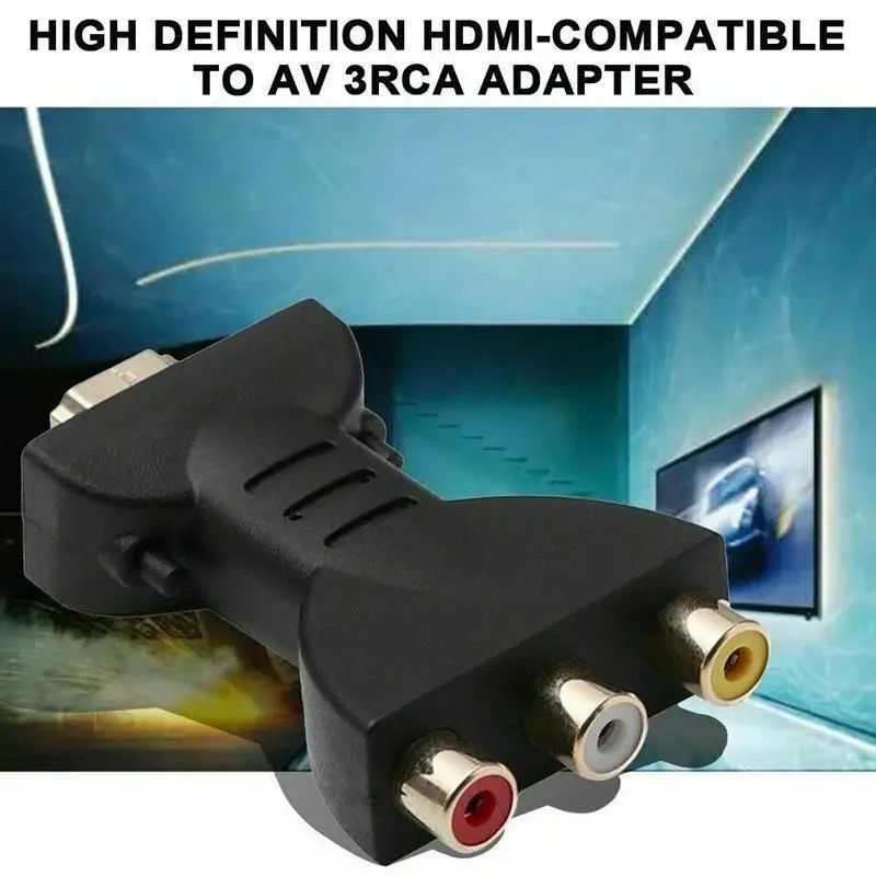 HDMI to RCA Adapter Cable – HDMI to AV Converter Lead for Older TVs, Projectors & AV Inputs