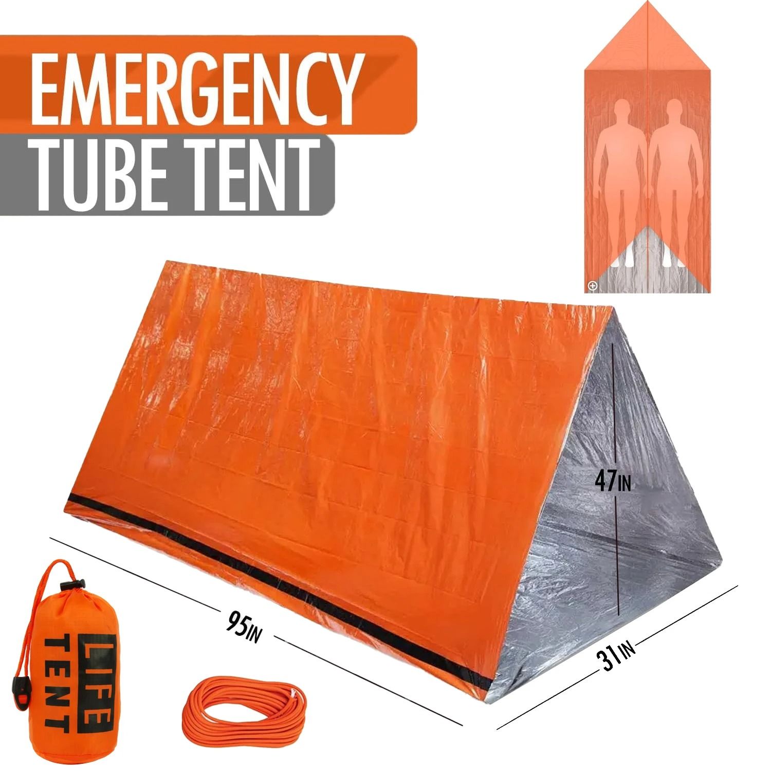 2-Person Waterproof Camping and Disaster Relief Tent – Portable Prefabricated Shelter for Emergency or Outdoor Use