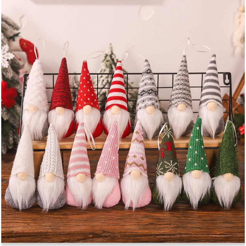 Swedish Handmade Plush Santa Elves, Christmas Hanging Decorations, Holiday Tree Ornaments, Home Christmas Decor