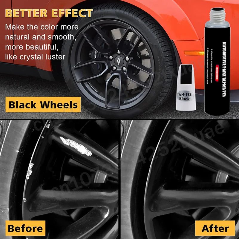 Automotive Wheel Touch-Up Pen, Rim Scratch Repair Paint for Alloy Wheels