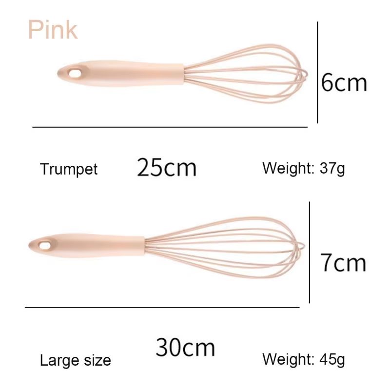 Manual Egg Beater – Handheld Silicone with High-Quality Stainless Steel Wire, High-Temperature Resistant
