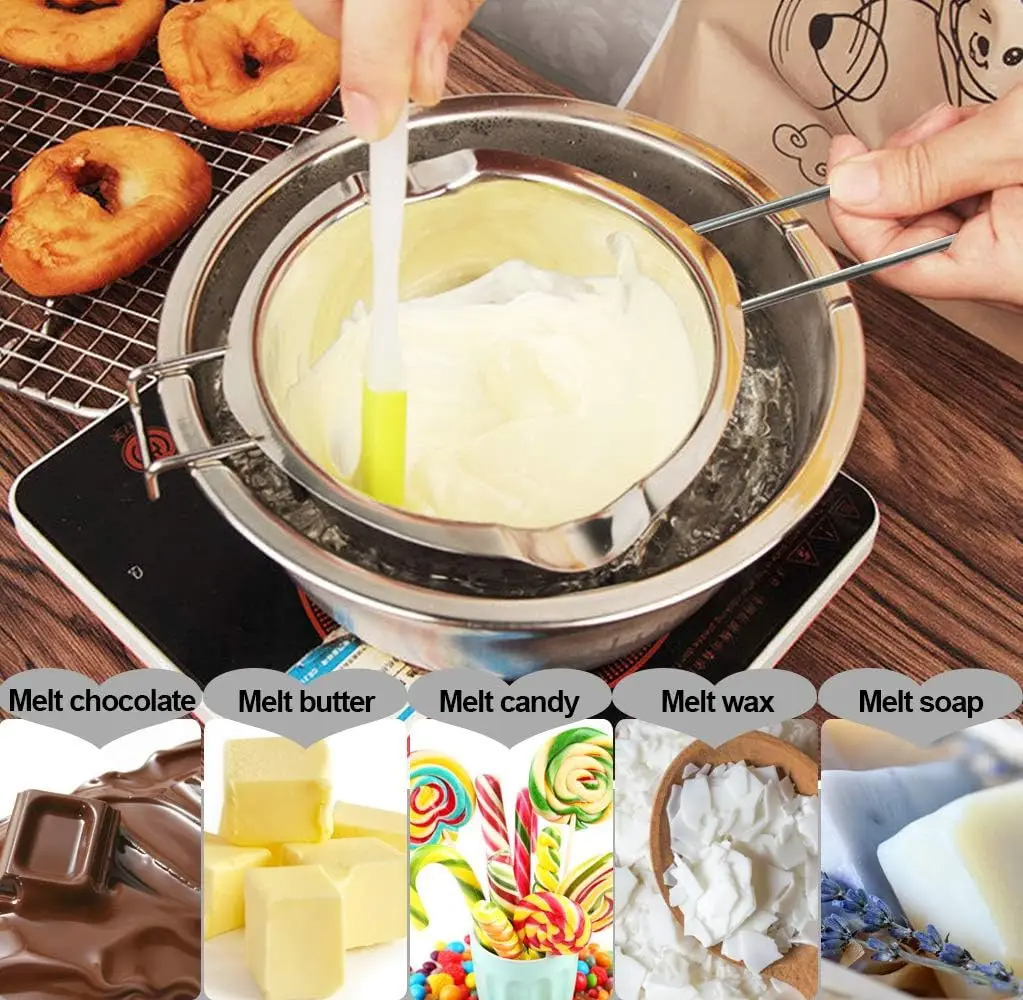 Stainless Steel Candle Making Pouring Pot Double Boiler Wax Melting Pot DIY Candle Making Starter Kit High Quality Tools