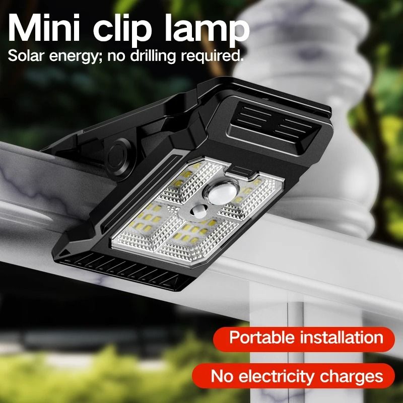 Solar Powered Multifunctional Outdoor Clip On Lamp