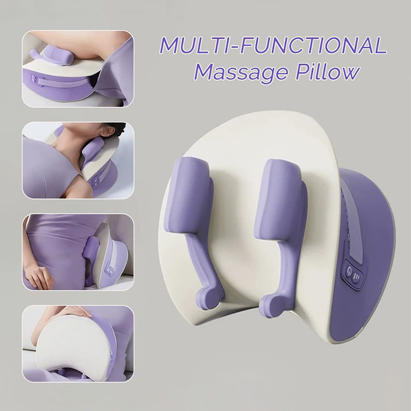NEW Neck Cervical Massage Pillow Rechargeable, 6D Ergonomic Neck and Shoulder Massager, Knead Waist Leg Trapezius Massag