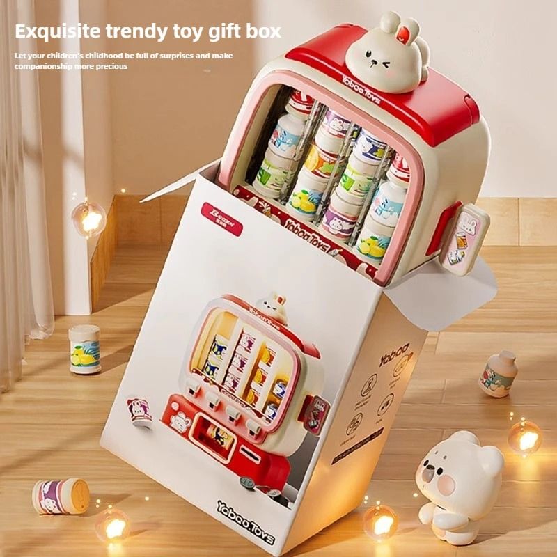 Kids Vending Machine Toy Coin Operated Mini Drink Dispenser