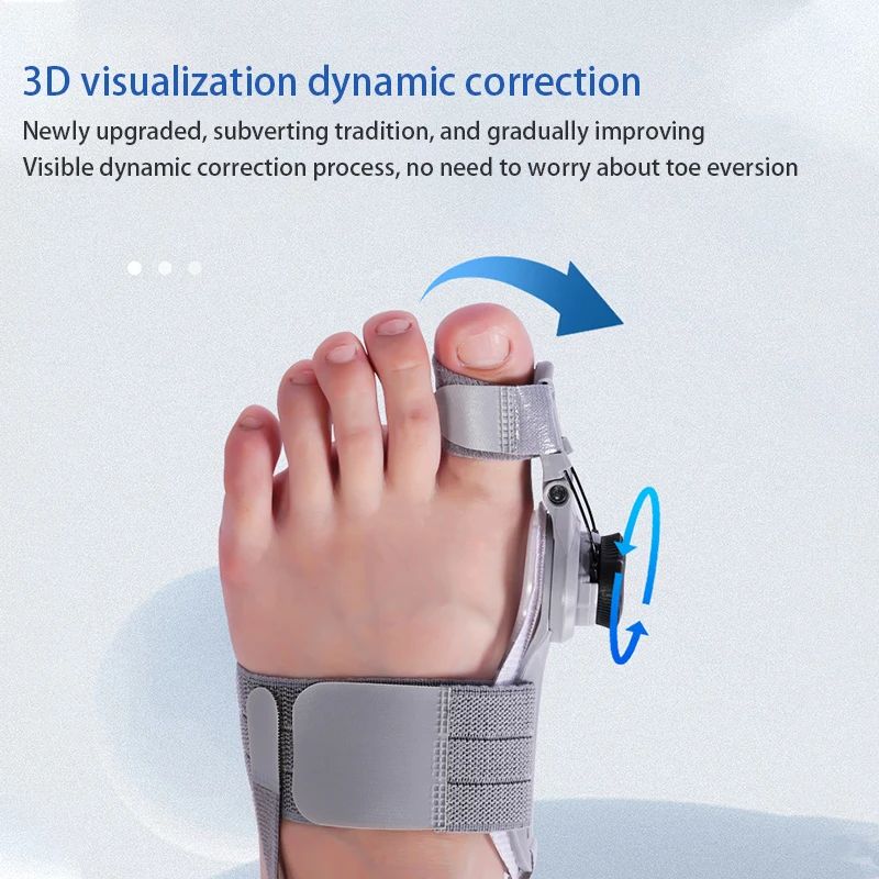 Adjustable Bunion Corrector Unisex, Rotatable Toe Separator & Hallux Valgus Brace for Straightening Big Toe