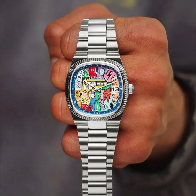Square Luxury Quartz Watch – High-End Stainless Steel Fashion Timepiece