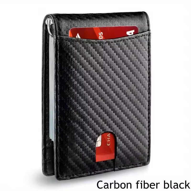 Slim RFID-Blocking Smart Wallet with Money Cli