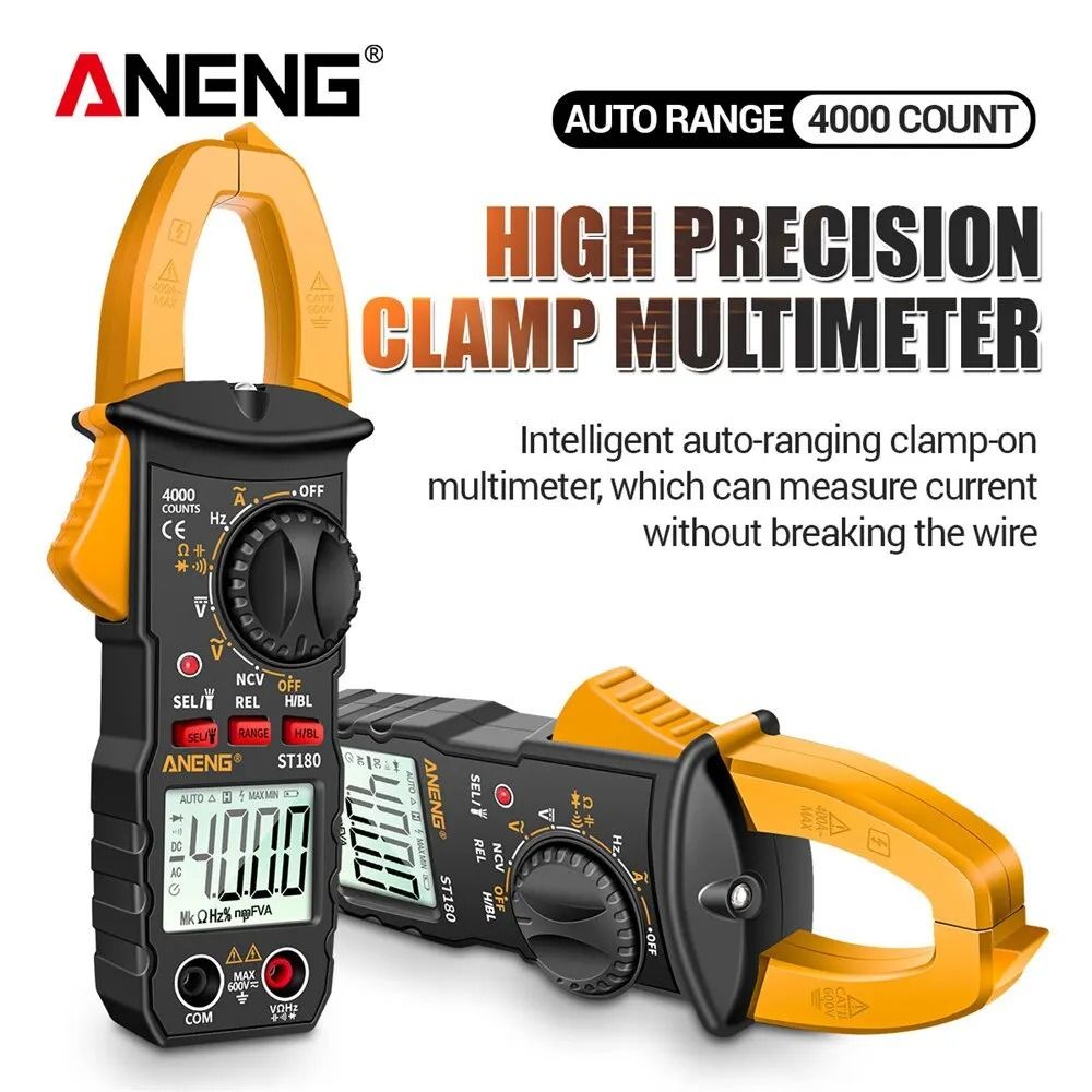 ANENG ST180 Clamp Meter Digital 4000 Counts AC DC Multimeter