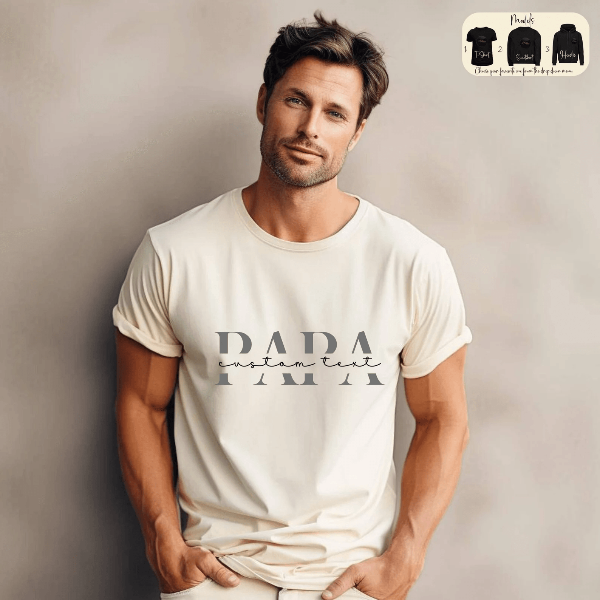 Personalized Papa Sweatshirt Custom Dad Hoodie Fathers Day Gift New Dad Tee