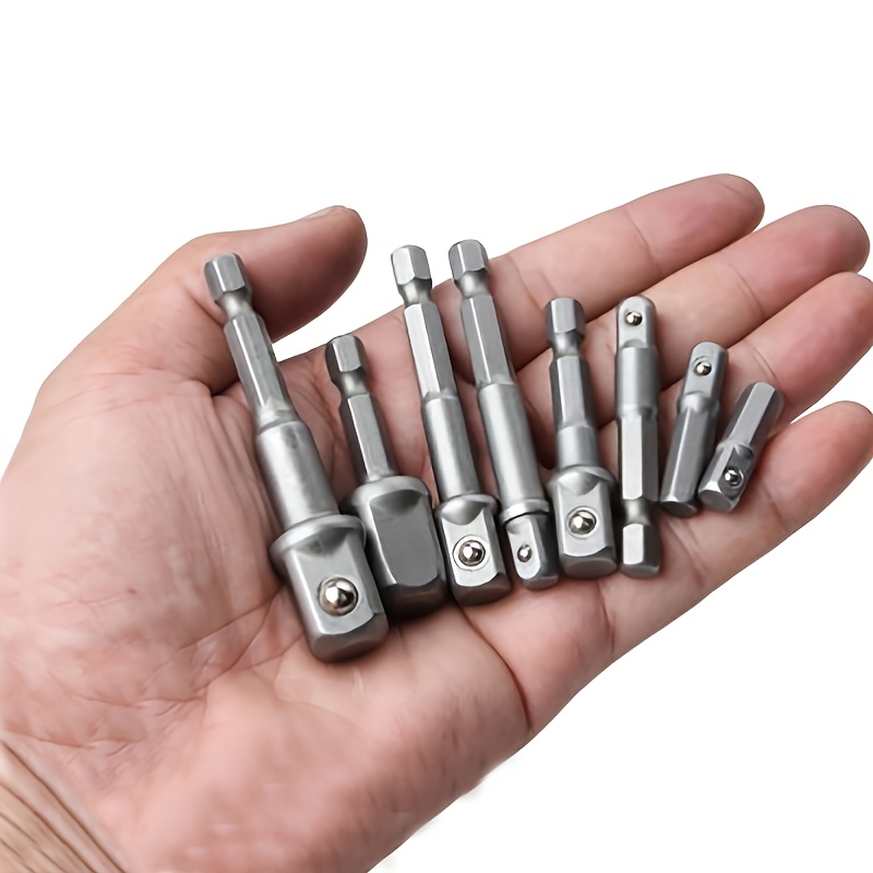 Drill Socket Adapter Set, Hex Shank Extension, For Impact Driver, Square Head Drill Bit, Durable Hand Tools Kit