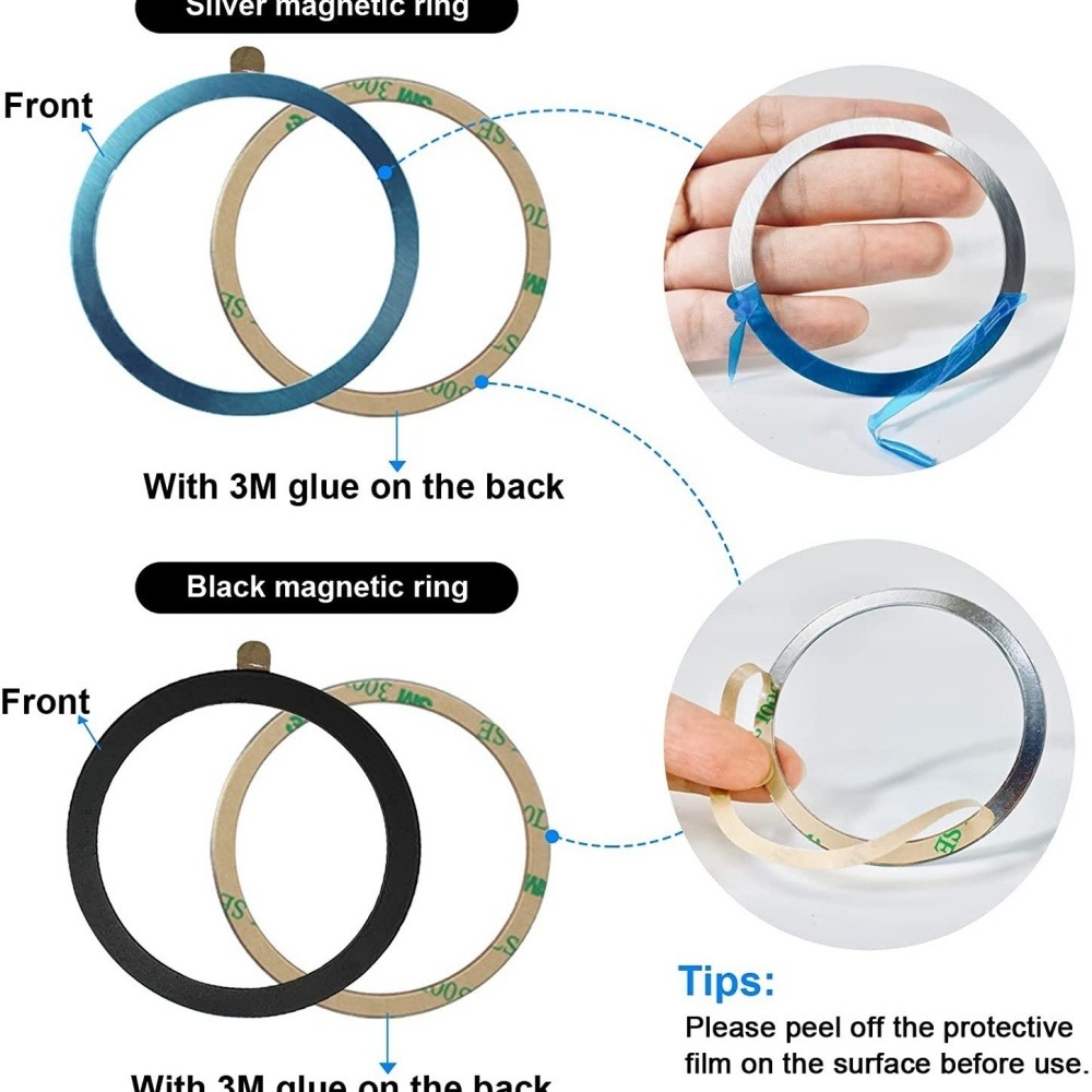 Max Magnetic Metal Ring Wireless Charging Stand for Android Phone Charger Sticker