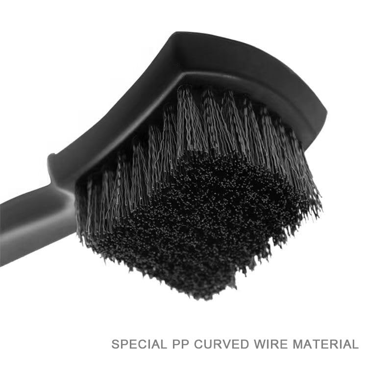 Multi-functional Tire Brush Stiff Brush for Car Cleaning, Steel Rim, Hub, and Fabric Scrub