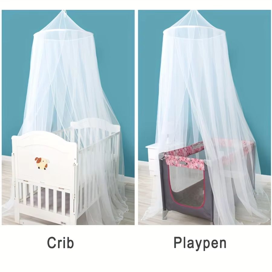 Foldable Bed Canopy Mosquito Net with Hanging Hook and Soft Mesh