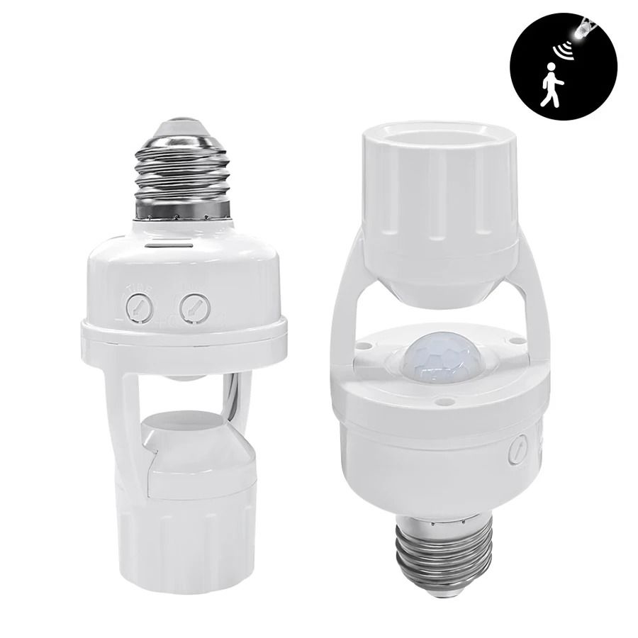 Smart PIR Motion Sensor E27 Bulb Socket Auto On Off Light Switch
