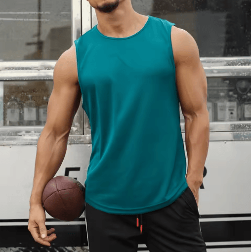 Mens Quick Dry Running Tank Top Loose Fit Marathon & Training Vest
