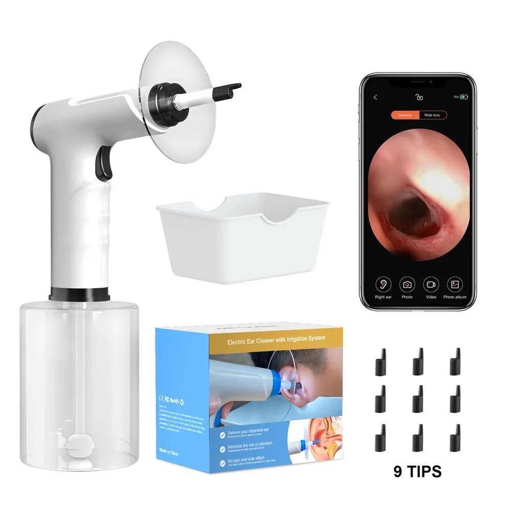 Electric Ear Cleaner Kit with Adjustable Spray – Safe Ear Wax Removal Irrigation Tool