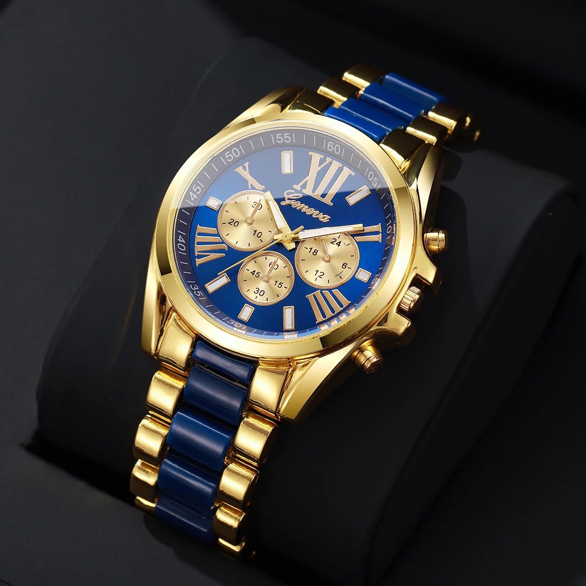 Luxury Roma Dial Men's Quartz Watch – 1.65in Business Stainless Style Wristwatch