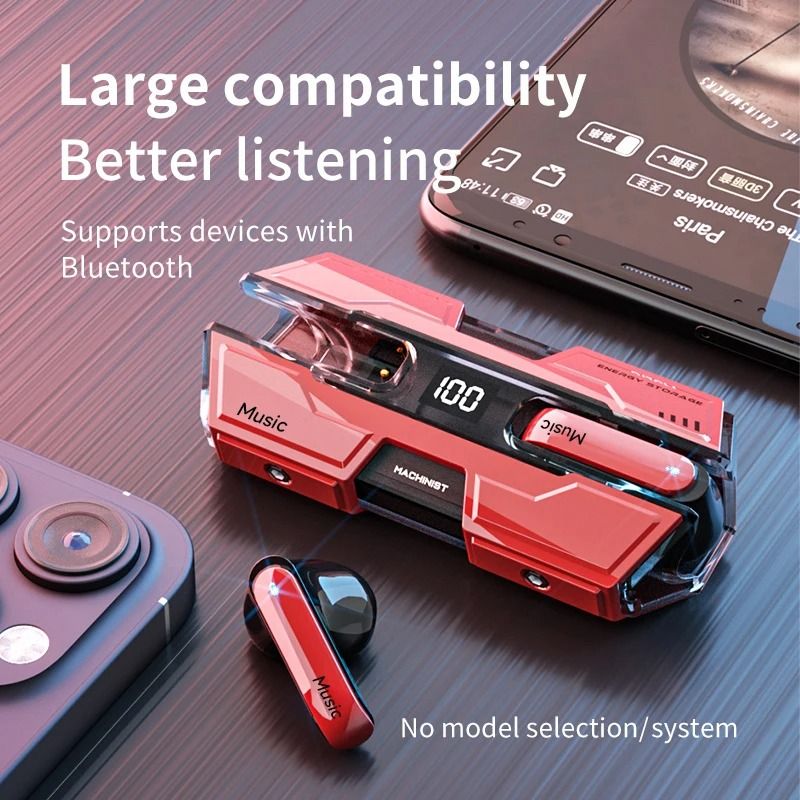 Wireless Gaming Earbuds with Touch Control and Microphone