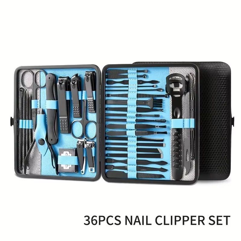 36-Piece Professional Manicure and Pedicure Set with Travel Case – Complete Nail Care Kit