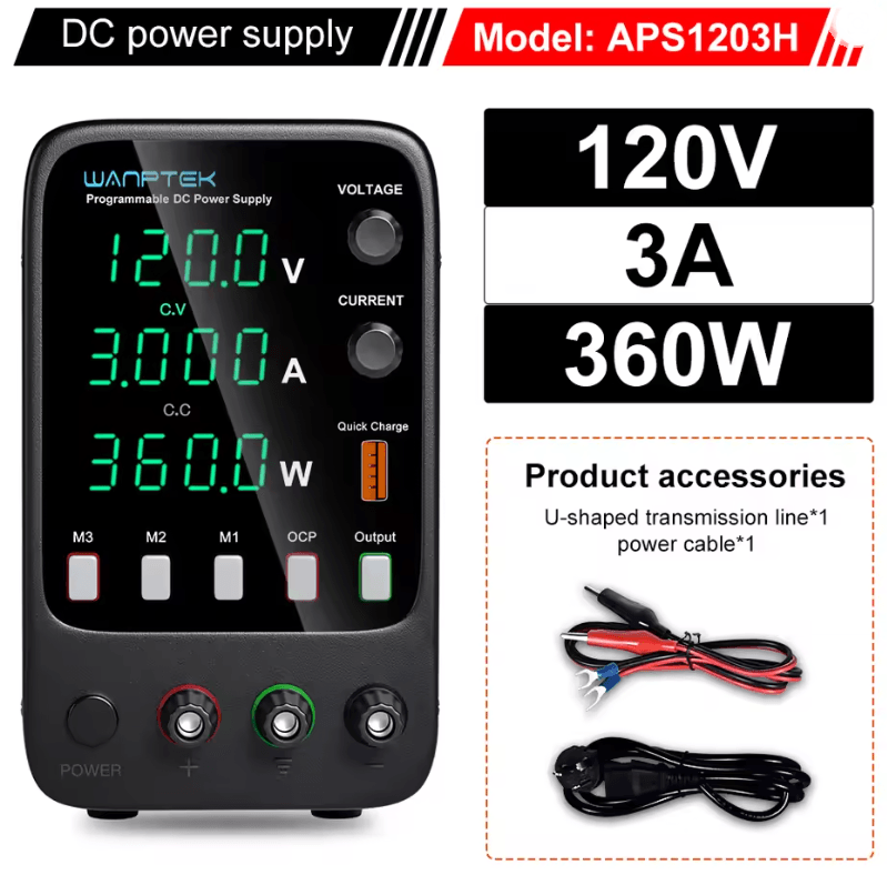 Programmable DC Power Supply 30V 10A Wanptek WPS3010H Adjustable Bench Unit