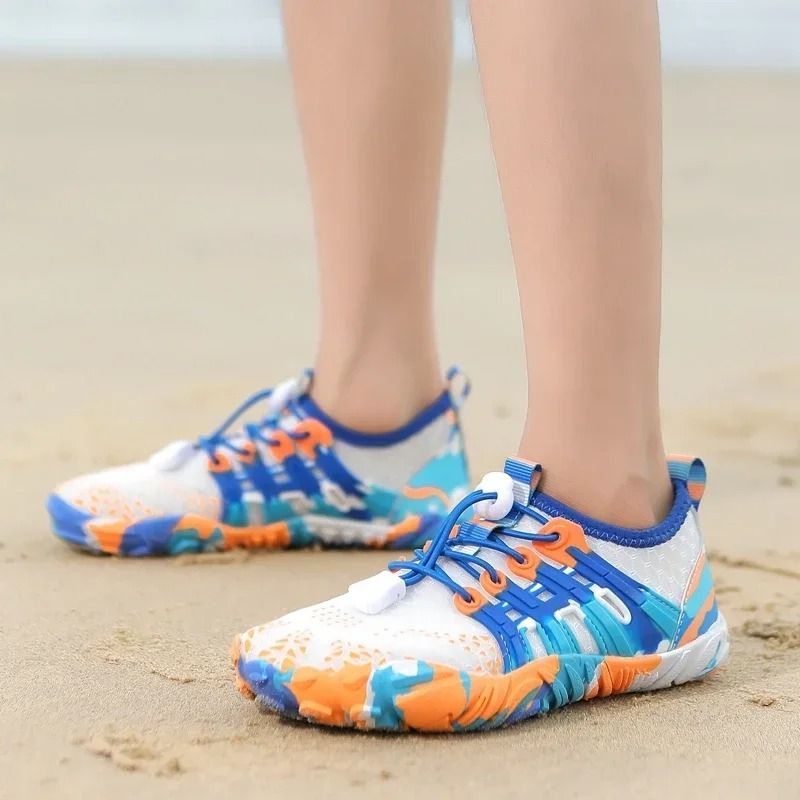Colorful Kids Water Shoes Comfortable Slip On Aqua Footwear for Summer