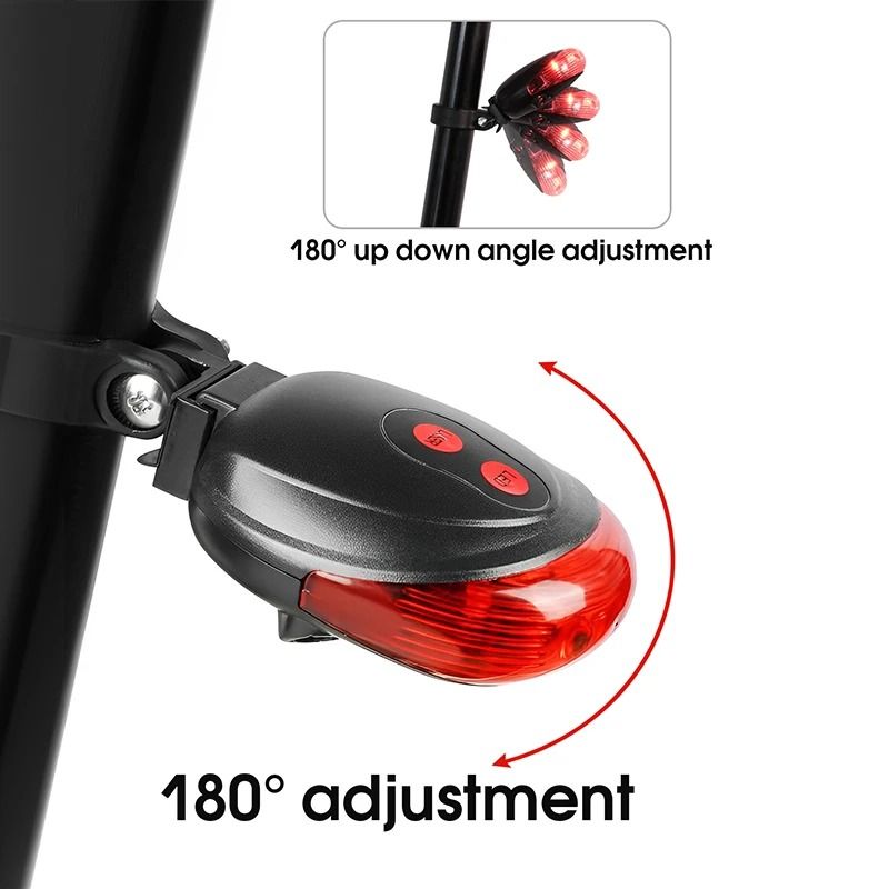 Bike LED Tail Light Laser Waterproof Bicycle Safety Warning Rear Light