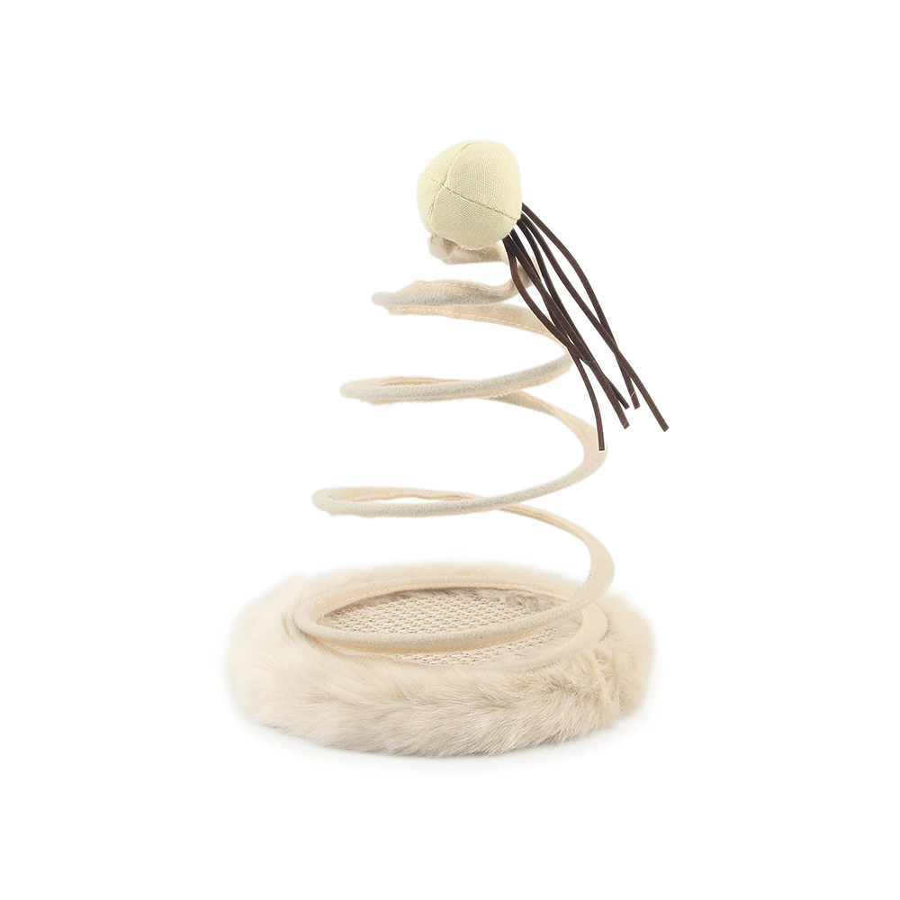Simulation Mouse Plush Spiral Steel Wire Spring Disc Toy