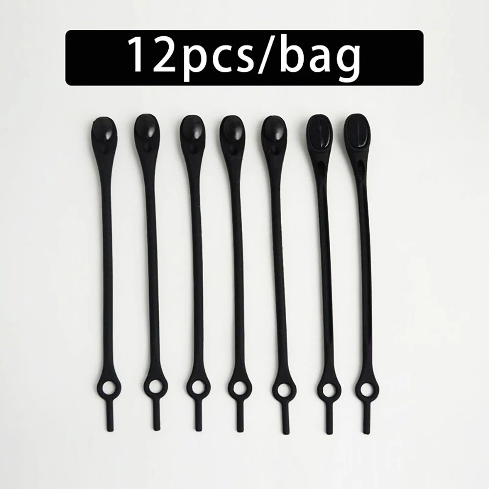 12 PCS No-Tie Stretch Silicone Shoelaces