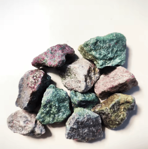 Natural Raw Gemstone Collection – UV Reactive Emerald, Sapphire & Ruby Mineral Specimens
