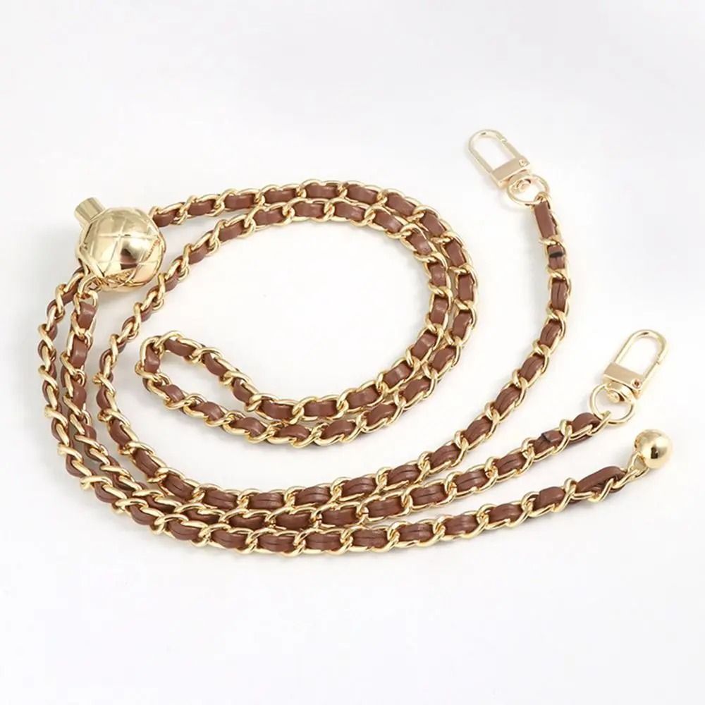 Adjustable Golden Ball Chain Strap – High-End Iron Replacement Shoulder Belt