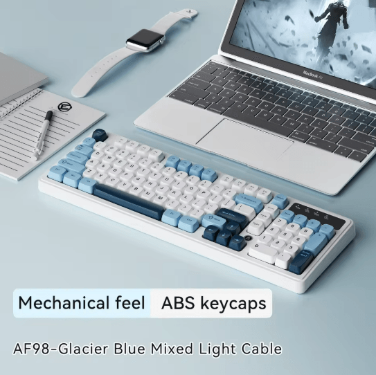AJAZZ AF98 Wireless RGB Mechanical Feel Keyboard with Three Mode Connectivity