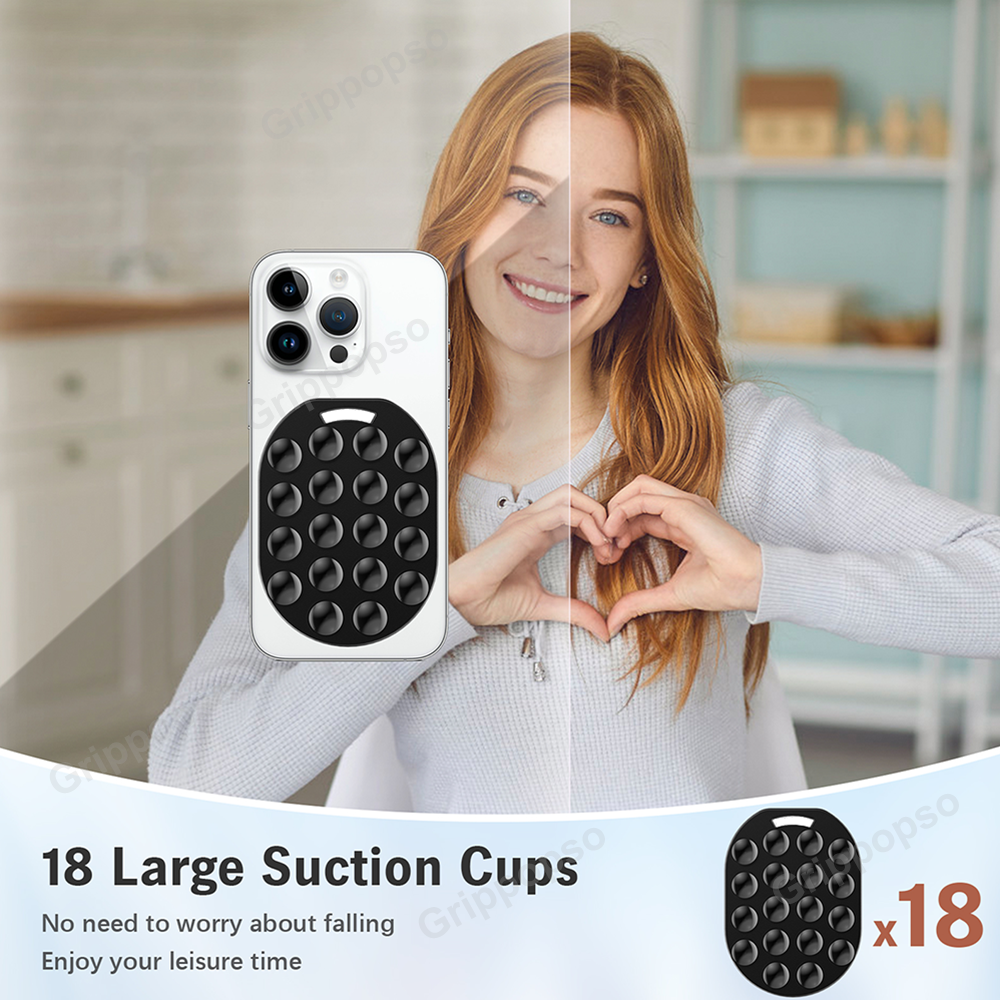 MagSafe Suction Cup Phone Mount Grip Stand for Mirror, Selfies and Hands Free Viewing