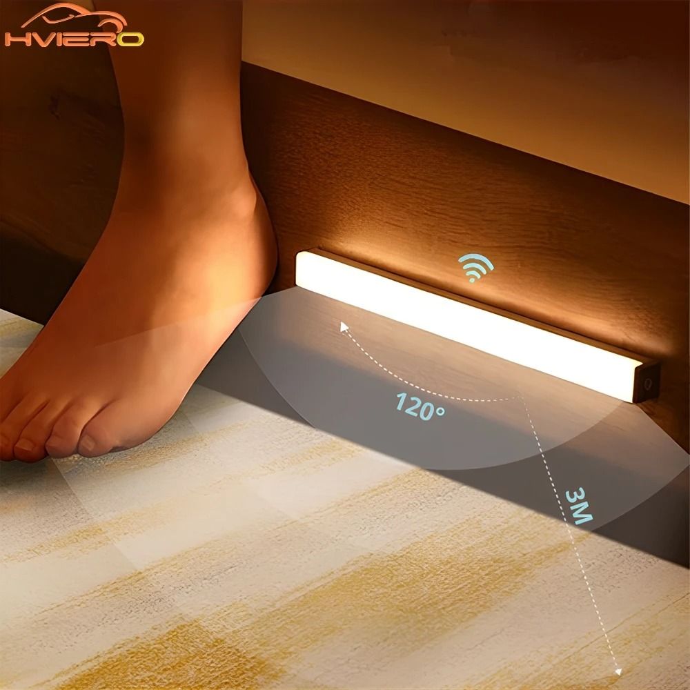 Wireless Motion Sensor LED Night Light – USB Rechargeable Cabinet & Wardrobe Lamp