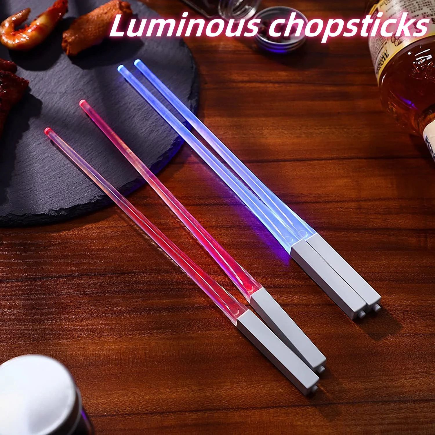 LED Light Up Chopsticks Multicolor Luminous Dining Party Tableware