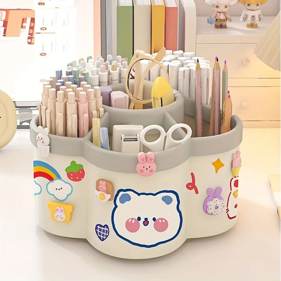 360° Rotating Desk Organizer – Smart Desk Storage Caddy for Effortless Office and Dorm Organization